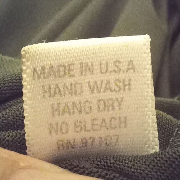 A'Nue Ligne Small Mock Neck Poncho Cape-Dark Green-Slinky-Lagenlook-USA Made - Picture 7 of 7